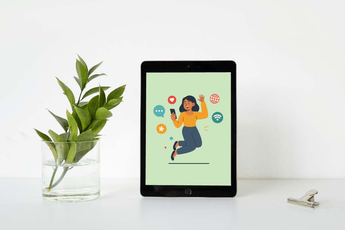 12 Happy Man Woman in Digital World, a Person Illustration by jongcreative (Photo 3 of 7)