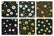 Felt Embroidered Dandelions Papers, a Texture Graphic by Dream Creation (Thumbnail 4 of 7)