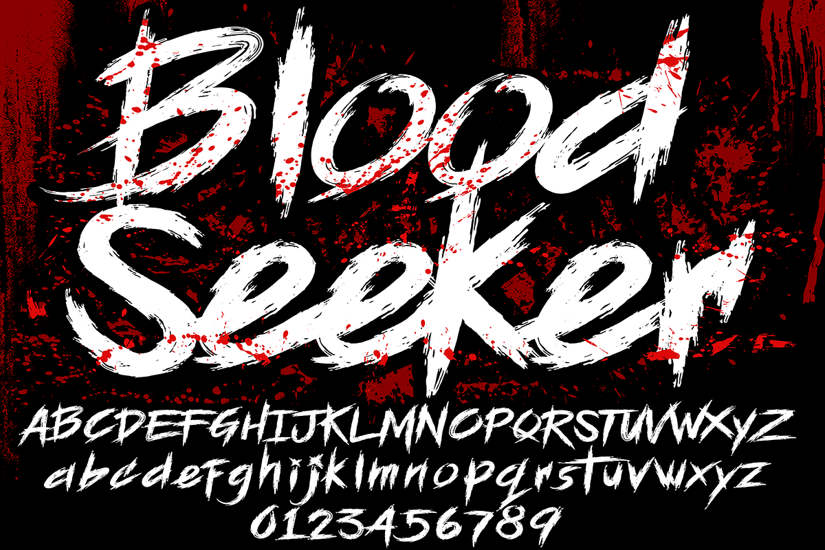 BLOOD SEEKER, a Font by CCONCEPTLAB