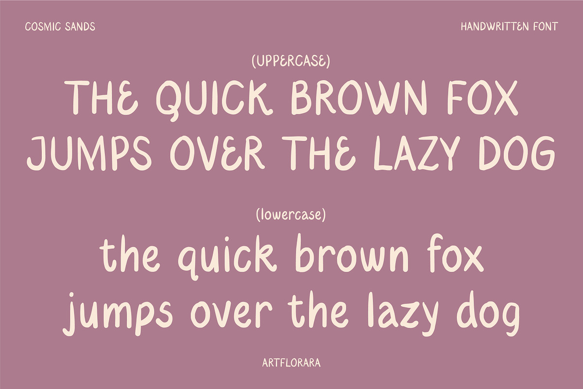 COSMIC SANDS - Handwritten Font!, a Handwritten Font by Artflorara (Photo 4 of 12)