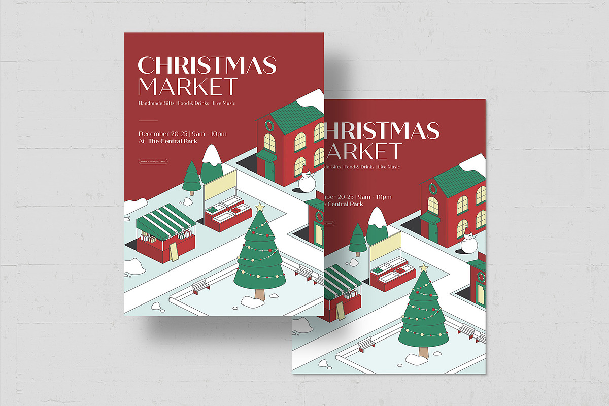 Christmas Market Poster Template, a Poster Template by BrandPacks (Photo 4 of 5)