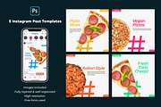 Pizza Instagram Post Template Pack#2, a Social Media Template by relineo.mock-ups (Thumbnail 1 of 6)