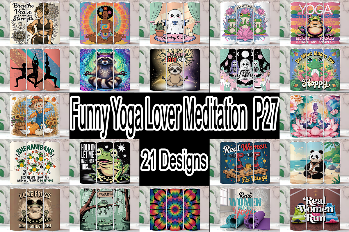 Funny Yoga Lover Meditation  P27, an Object Graphic by LamanAzalea (Photo 1 of 22)
