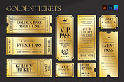 Golden Ticket Template Set, an Invitation Template by BrandPacks (Thumbnail 1 of 6)