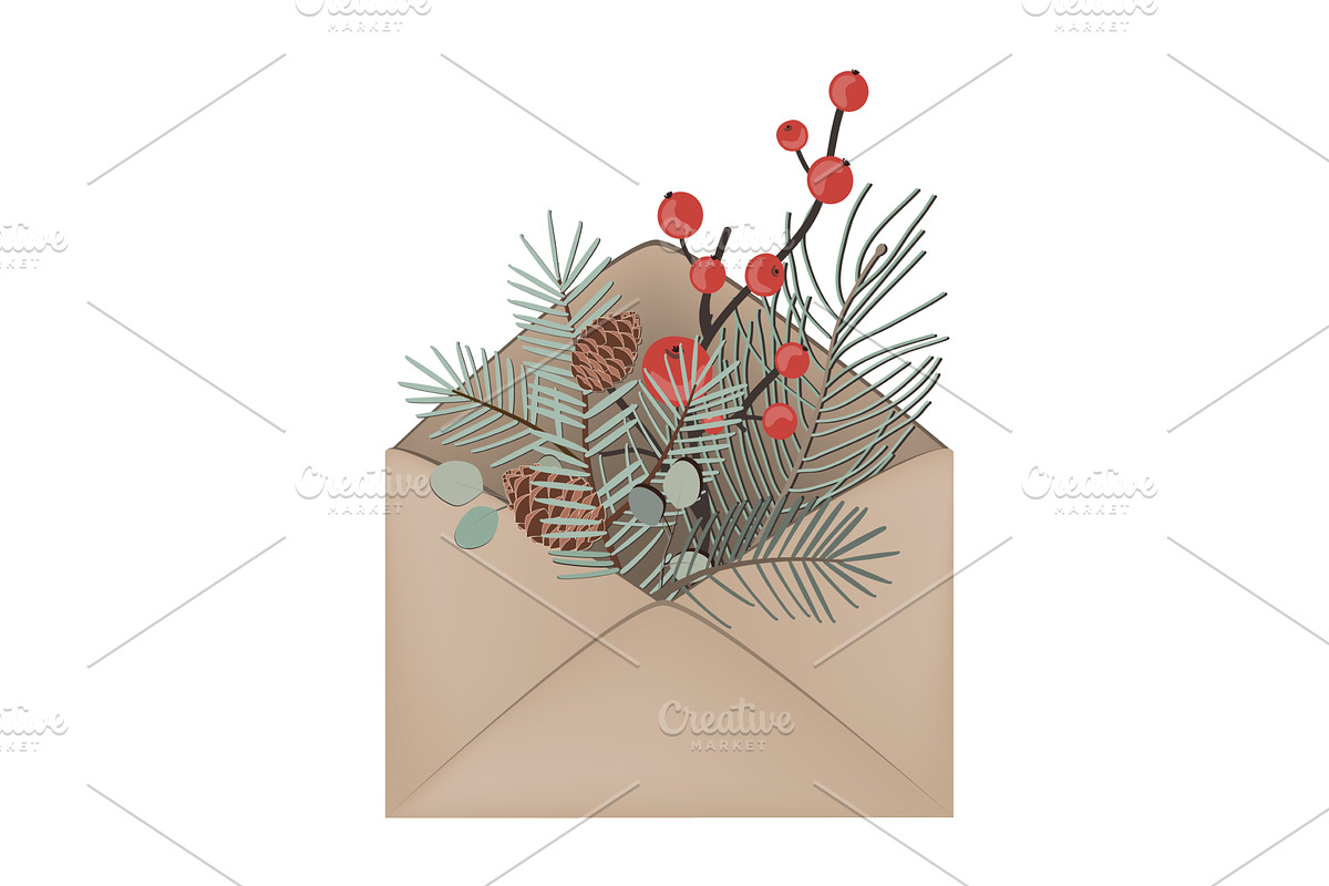 Christmas composition of winter, an Object Illustration by Toltemara