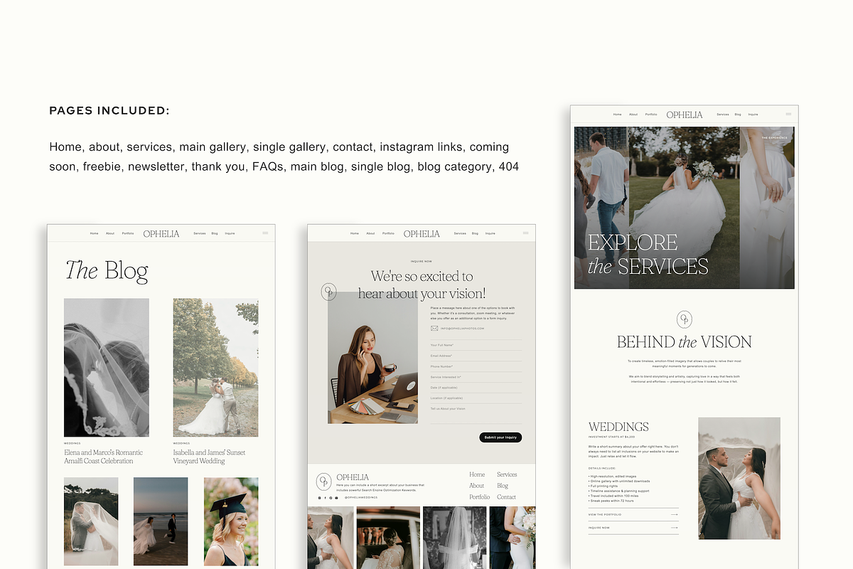 Showit Website Template | Ophelia, a Websites & App Template by CB Creative Studios (Photo 3 of 5)