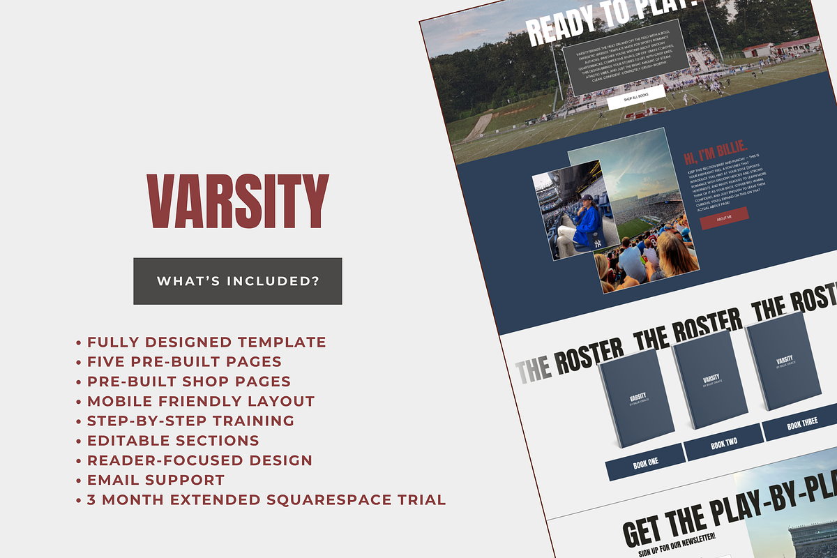 Squarespace Author Website Template, a Squarespace Template by Billie Grace Studio (Photo 4 of 8)