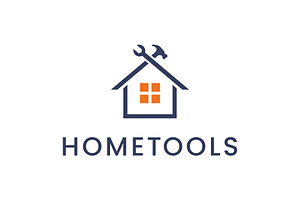 Minimal Simple House Repair Logo