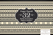 Cream Lace Clipart Borders, an Illustration by Amanda Ilkov (Thumbnail 2 of 5)