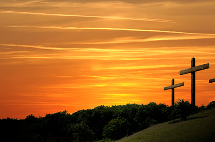 Religious representation three cross, an Abstract Photo by Davizro's Market