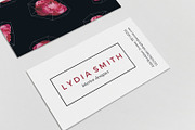 Ranunculus & Geometry Business Card, a Business Card Template by Glowing Pieces (Thumbnail 3 of 4)