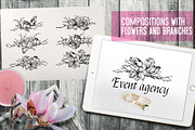 Flowers. Magnolia in vintage style, a Decorative Illustration by Alena Kaz (Thumbnail 5 of 5)