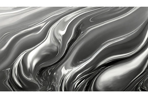 A smooth, wavy metallic texture in, an Abstract Photo by Igor Tichonow