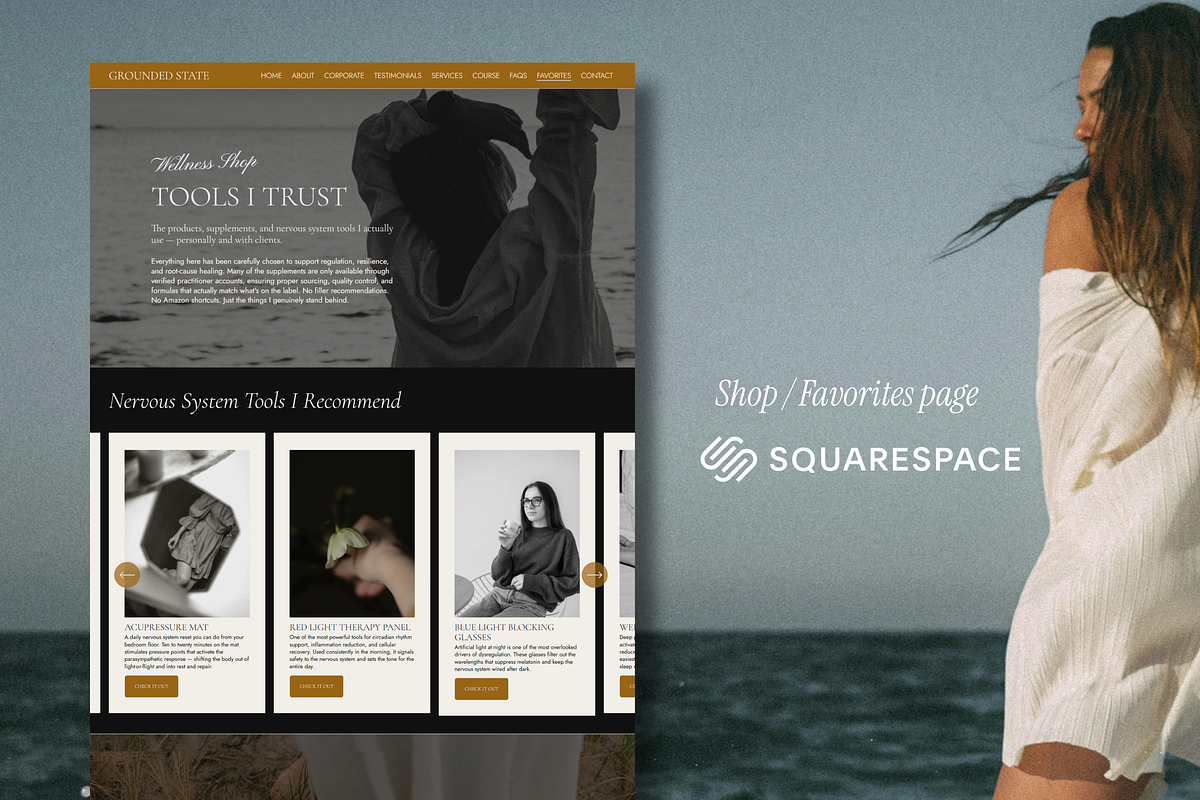 Somatic Wellness Website Template, a Squarespace Template by Solana Creative Co. (Photo 8 of 10)