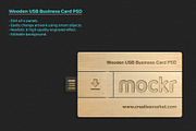 Wooden Usb Business Card Mockup Psd, a Print Template by Mokr (Thumbnail 1 of 2)