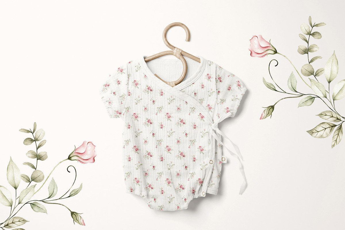 Watercolor Blush Roses Floral Set, a Decorative Illustration by Carol Lozove (Photo 23 of 50)