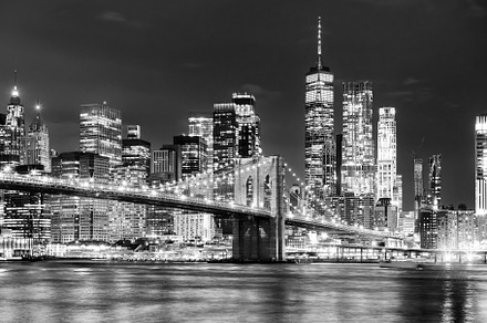 New York City skyline at night