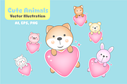 Cute Animals vector illustration, an Object Graphic by VL Shop (Thumbnail 3 of 3)