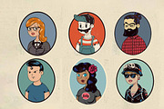 Retro Character Creator, a Person Illustration by Parsec (Thumbnail 4 of 7)