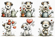 Whimsical Spring Dog Clipart PNG, an Illustration by Craft Nest (Thumbnail 3 of 11)