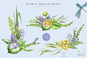 Botanical Watercolor Clipart Set, a Decorative Illustration by AnitaPol (Thumbnail 5 of 21)