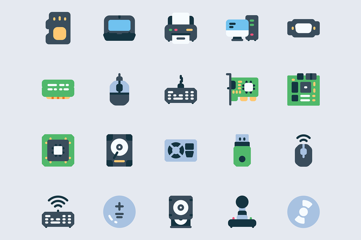 Computer Component Simple Flat Icon, an Icon by TRDesignCreativeStud (Photo 2 of 4)