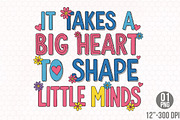Big Heart Little Minds Teacher PNG, an Illustration by Designking (Thumbnail 1 of 4)