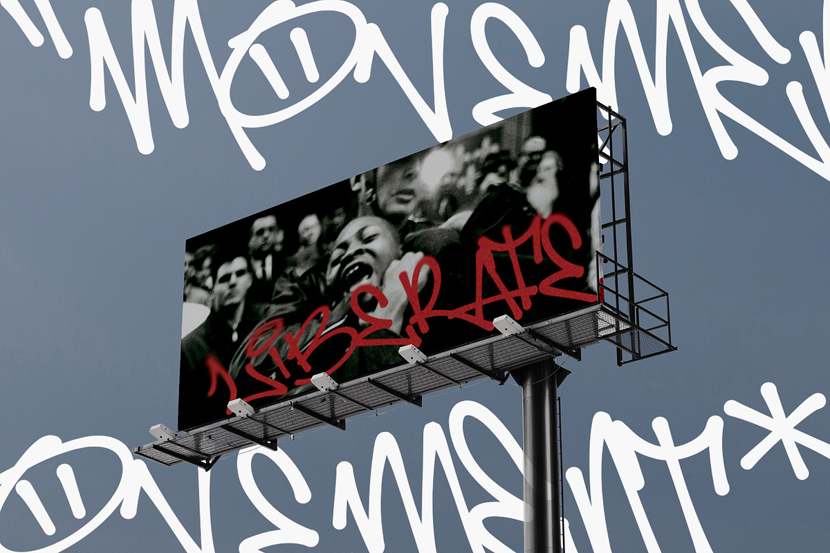 45 Bombing – Street Graffiti Font, a Blackletter Font by SemutHitam Creative (Photo 5 of 9)