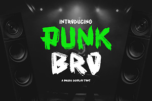 Punkbro- Brush Display Font
