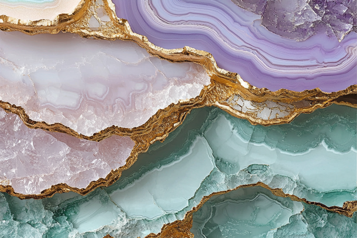Pastel Geode Slice Pattern