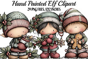 Hand Painted Elf Clipart, an Illustration by DreamArtGraphic (Thumbnail 1 of 5)