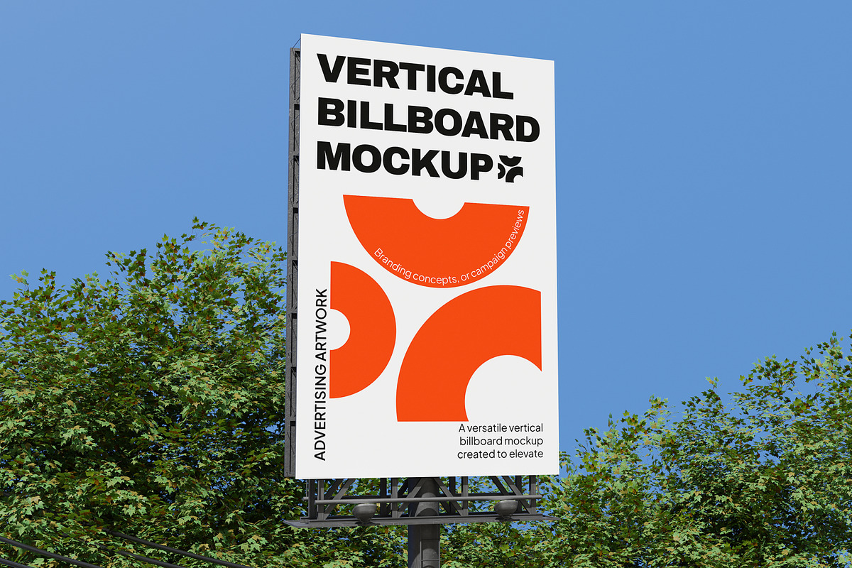 Vertical Billboard Mockup, an Advertising Mockup by Permadi Creative