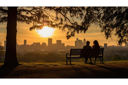 cityscape sunset urban background ai, an Architecture Photo by pikepicture