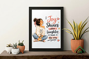 Joy Shines when Laughter Cute Girl, a Seasonal Illustration by Craft Nest (Thumbnail 4 of 6)