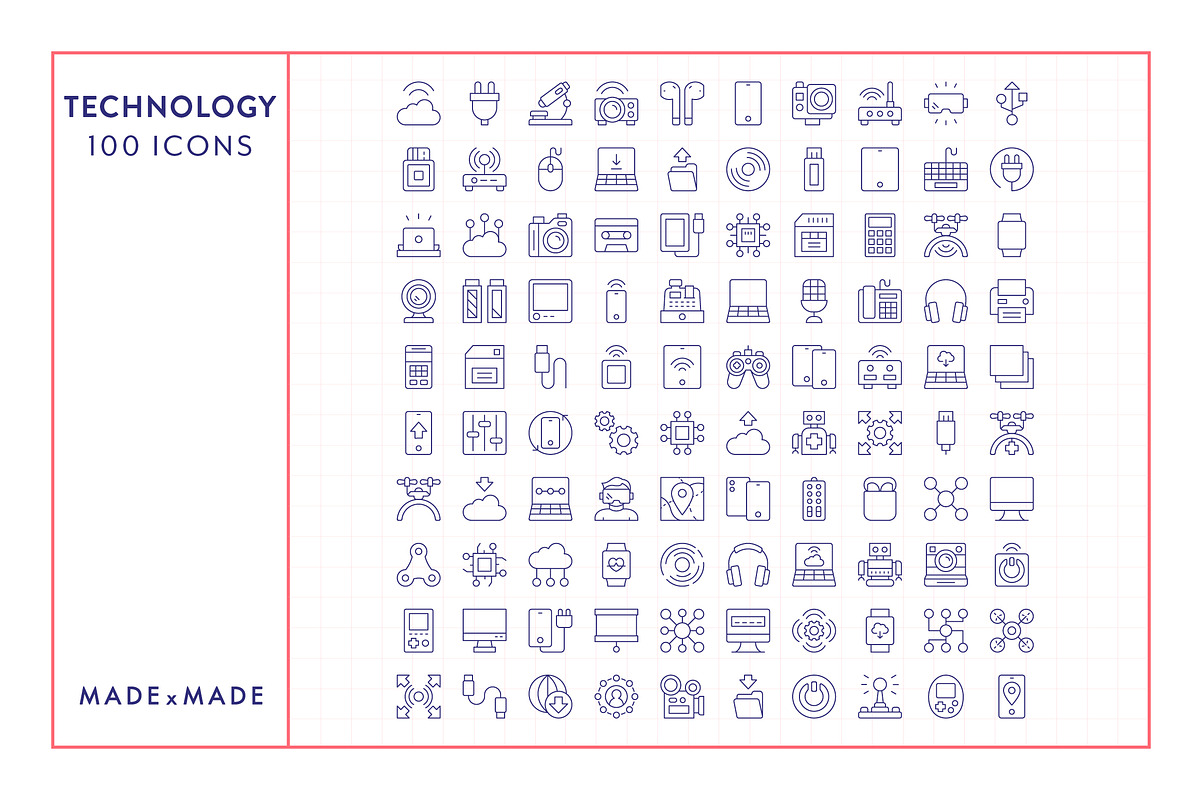 Technology Line Icons, an Outline Icon by Made by Made (Photo 5 of 7)