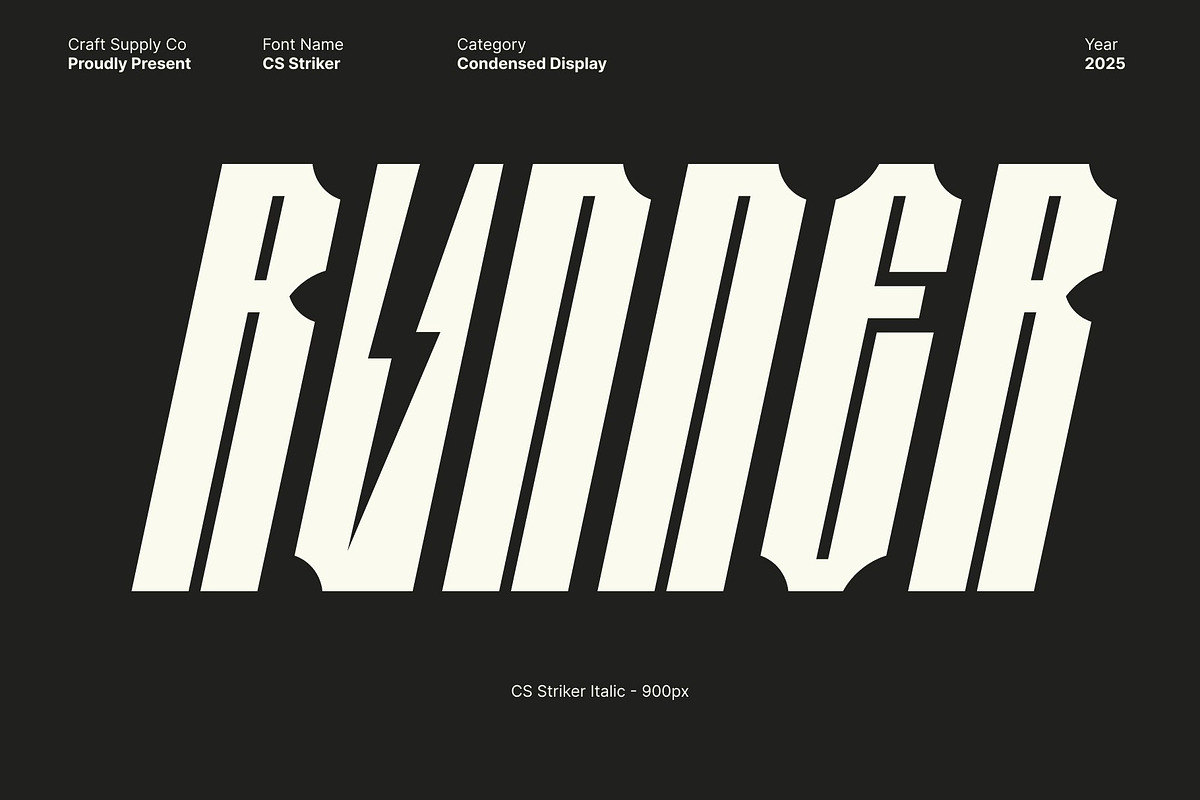 CS Striker – Condensed Display, a Sans Serif Font by Craft Supply Co. (Photo 5 of 8)