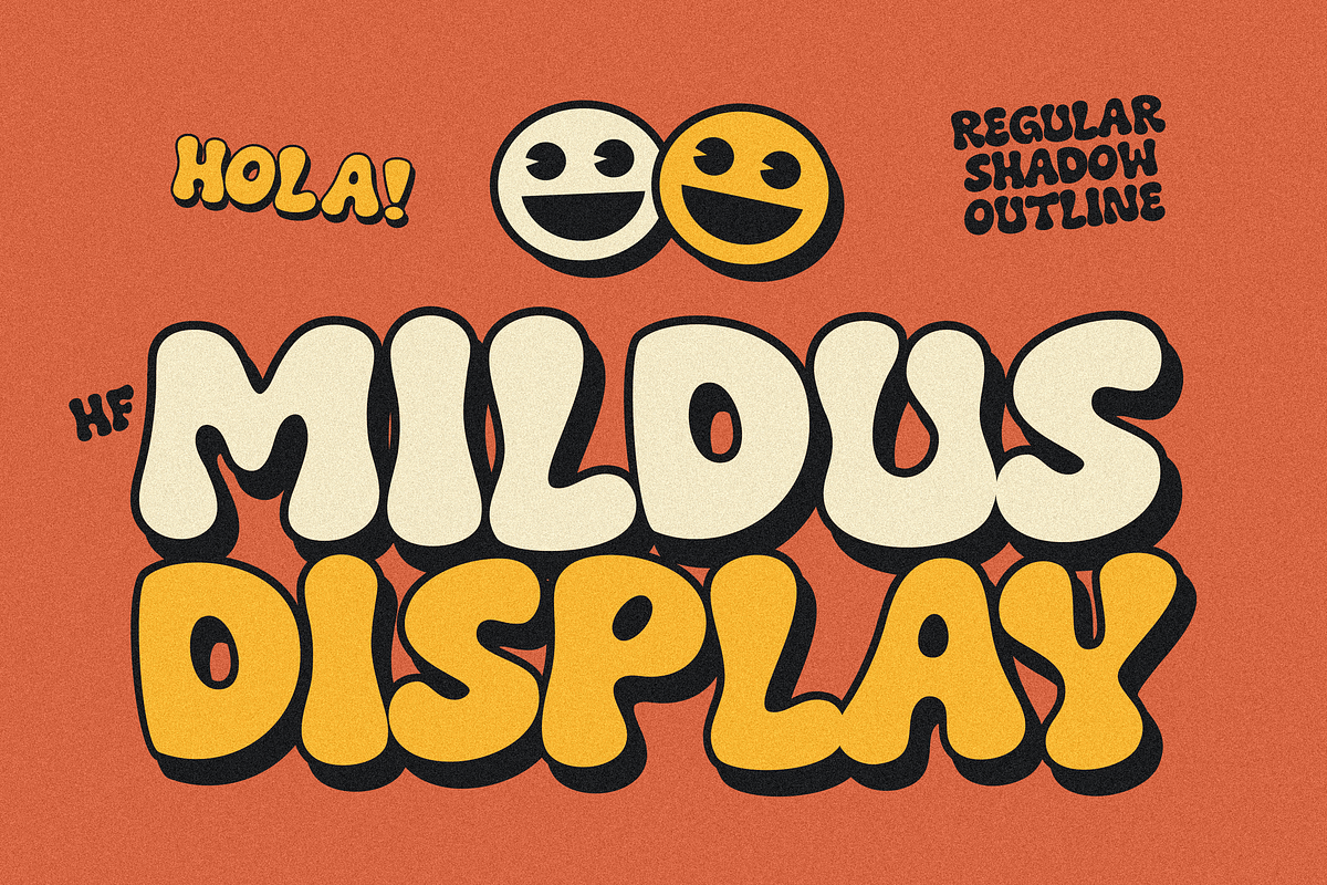 HF Mildus Bubbly, a Font by 24Design Studios (Photo 1 of 8)