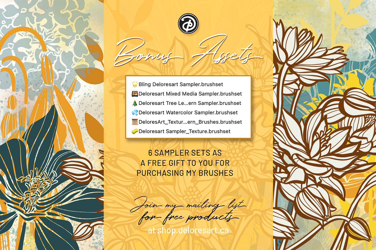 Floral Procreate Brushes 13, a Brushes & More by DeloresArt (Photo 14 of 14)