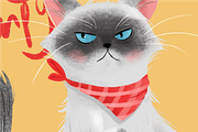 Cemong the Grumpy Cat, an Animal Illustration by Artnivora.Std (Thumbnail 3 of 5)