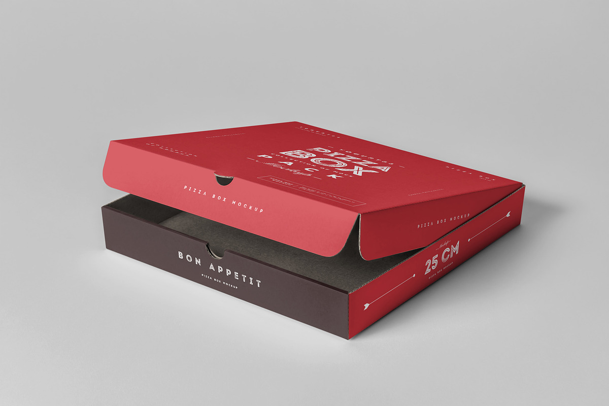 25 Pizza Box Mock-up, a Packaging Mockup by Yogurt86 (Photo 5 of 9)