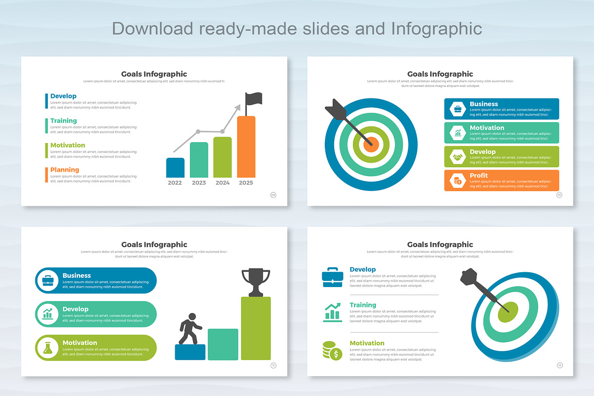 Goals Infographic Google Slide, a Templates & Theme by Mighty-Slide (Photo 4 of 7)