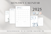 2025 Yearly / Monthly Calendar, a Stationery Template by BRANDcontent (Thumbnail 1 of 7)