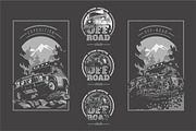 -50% Off-Road 4x4 T-Shirts Badges, a Transportation Illustration by Alexander Baidin (Thumbnail 4 of 6)