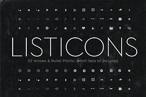 Listicons: Arrows & Bullet Points