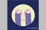 Cry Moon, a Decorative Illustration by Natalia Flurno (Thumbnail 7 of 7)
