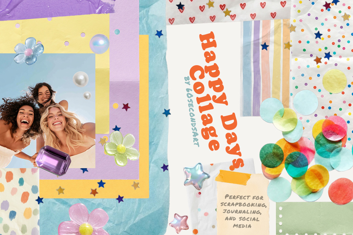 Nostalgic Playful Scrapbooking Kit, an Object Graphic by 60secondsArt (Photo 4 of 10)
