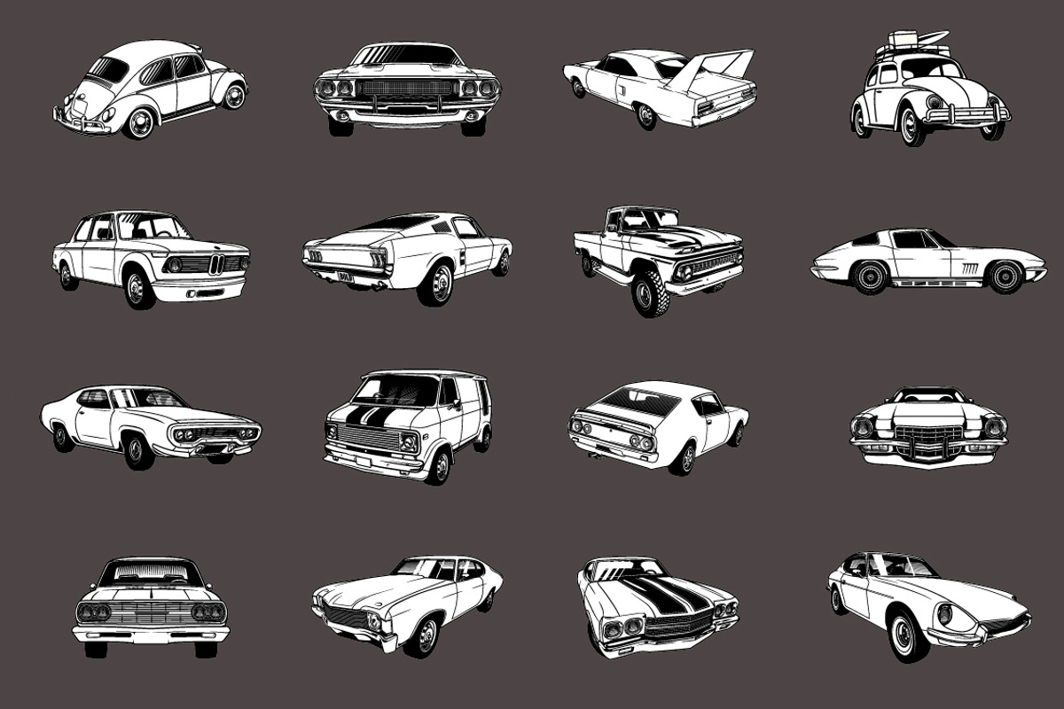 Classic Car Vector Pack vol 3, a Transportation Illustration by The BolzStudio (Photo 11 of 13)