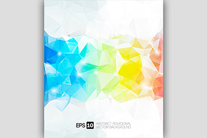 Vector abstract colorful polygon