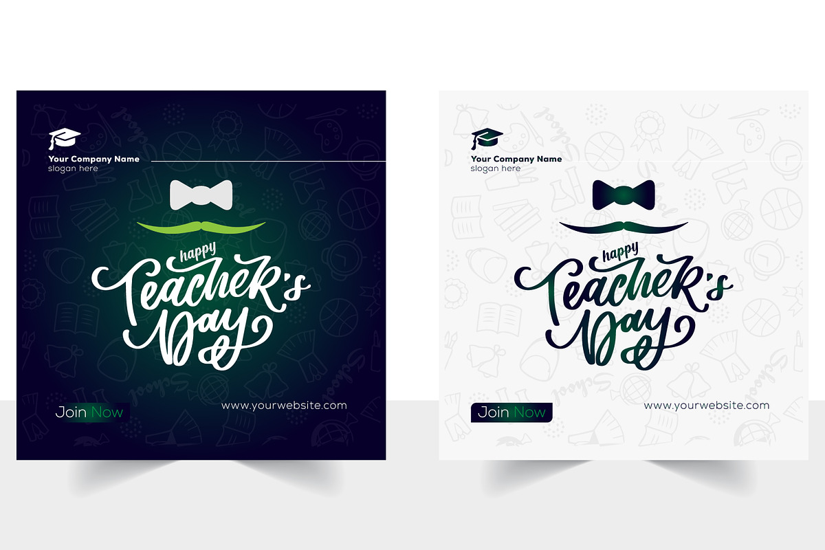 Teacher's Day Post Banner Design, a Social Media Template by Tahnix Creative (Photo 9 of 11)