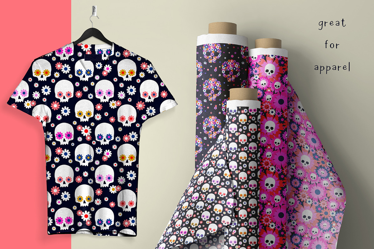 Spooky Flowers Collection, a Pattern Graphic by Zim Varezhkin (Photo 5 of 7)